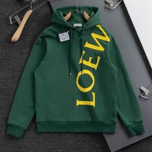 Loewe Forest Green Hoodie with Yellow Logo